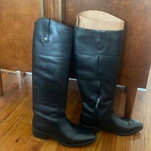 NEW Sam Edelman Black Leather Knee High Boots